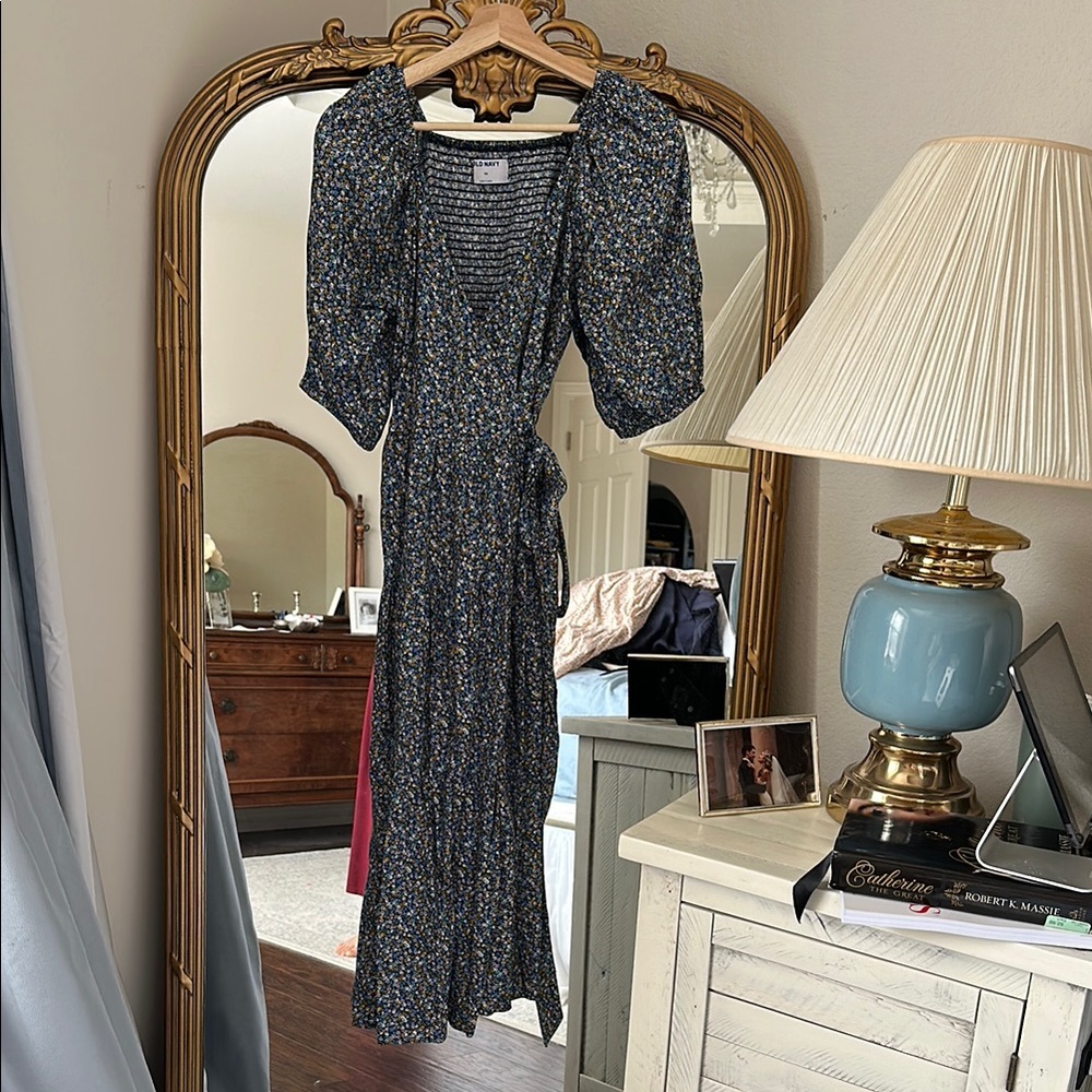 Floral Wrap Dress in Blue by Old Navy